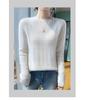 Women's 100% Pure Wool Cable Knit Sweater – Autumn/Winter Loose Fit with Round Neck, Fashionable and Versatile Knit Base Layer.