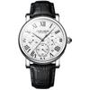 Men's Watches High Quality Waterproof Date Quartz Wrist Watch Men Leather Business Casual Chronograph Clock