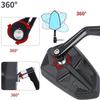 7/8Inch Motorcycle Handlebar End Mirror Inverted Rearview Mirror Universal Replacement 360 Degree Rotating Side Mirror