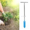 Dibble Transplanting Spade Forestry Tool Stainless Steel T Garden Dibble Planting Bar with Light Coating Wide Applications for Tree Planting