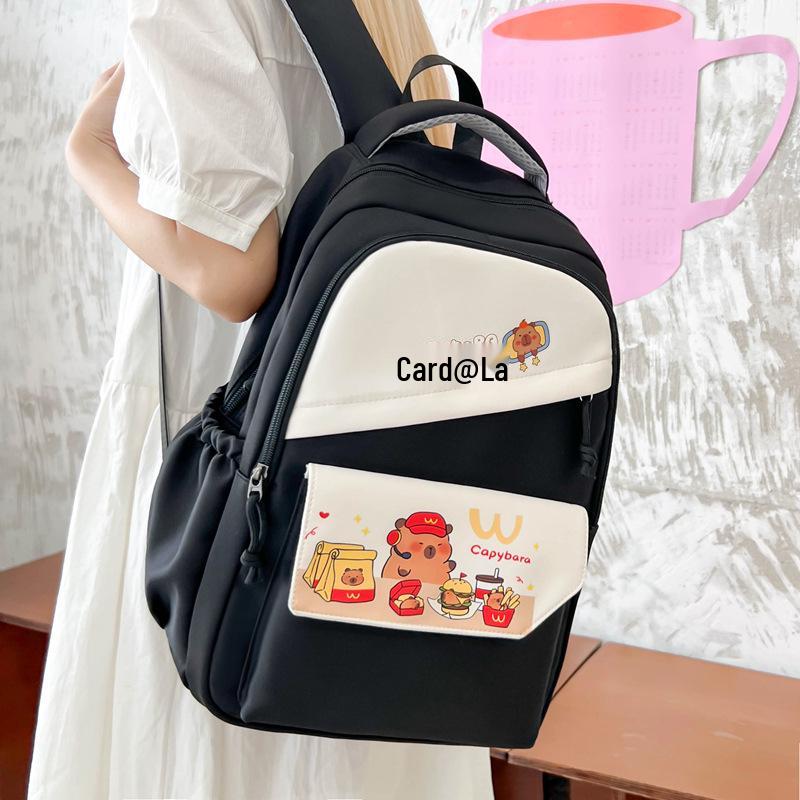 2025 Japanischer Niedlicher Capybara Rucksack: Leicht & Süß für Junior- und Senior-Highschool-Schüler