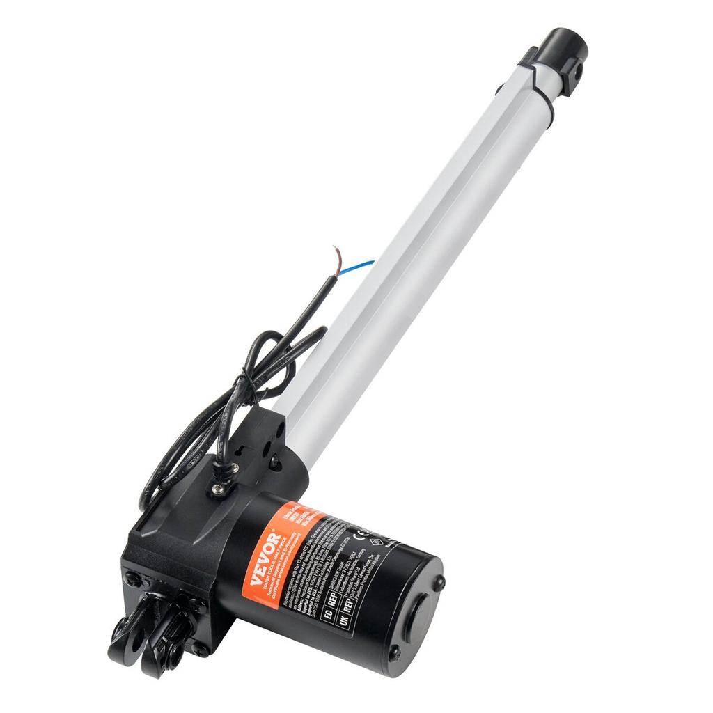 Linear Actuator 12V 12In Heavy Duty 1320lbs/6000N 0.19"/s IP44 Protection