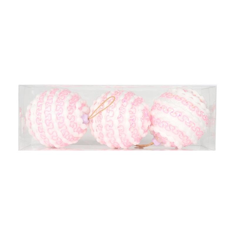 

Set Of 3 Macaron Colored Foam Sphere Pendant Christmas Tree Baubles Perfect For Enhancing Indoor Festival Ambiances