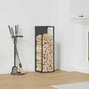 VidaXL Firewood Rack Anthracite 25x25x80 Cm, Fireplace Log Holder, Log Holder, Log Rack 864265