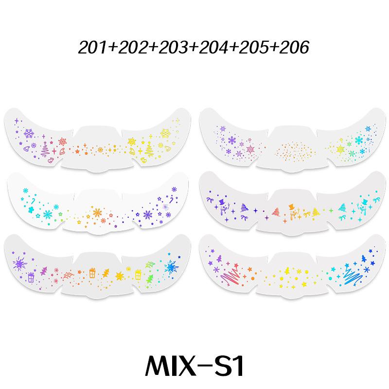 Christmas Tattoo Sticker Waterproof Laser Flash Simulation Makeup Sticker Children'S Freckle Face Sticker