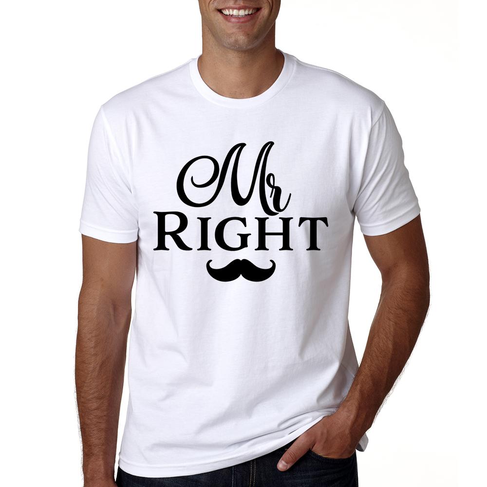 Matching Couple T Shirt Mr Right Mrs Always Right Couple Tshirts Mr Mrs Right Husband And 3XL