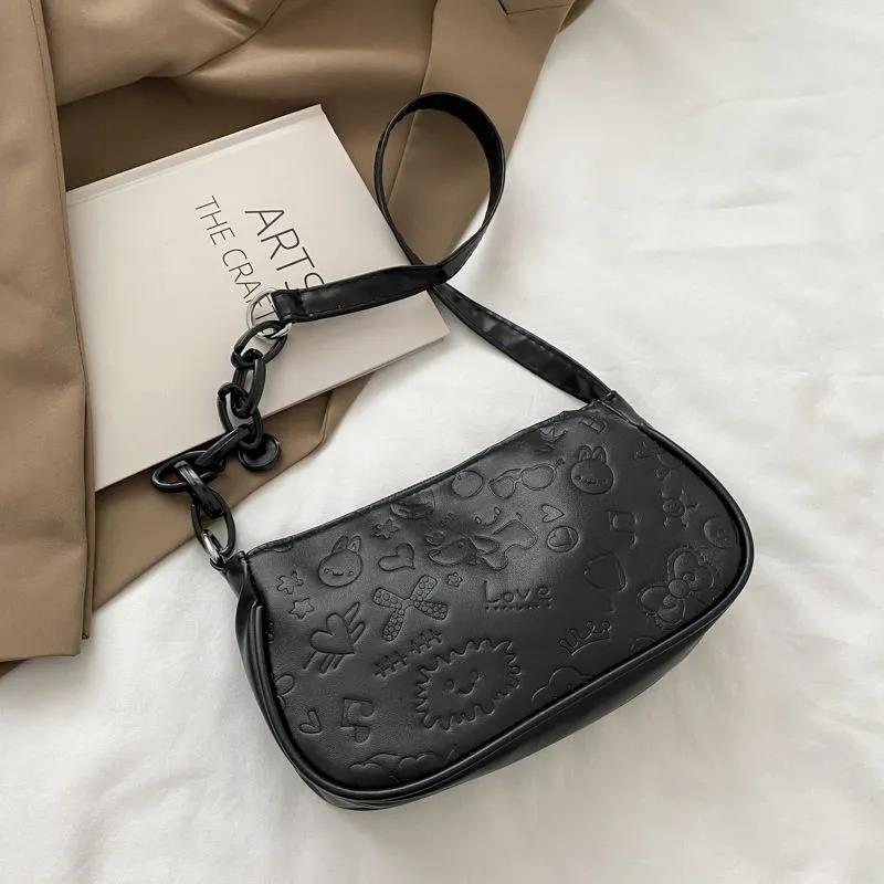 Handle Bag Women Retro Handbag PU Shoulder Totes Underarm Vintage Top Handle Bag Female Small Subaxillary Bags Clutch