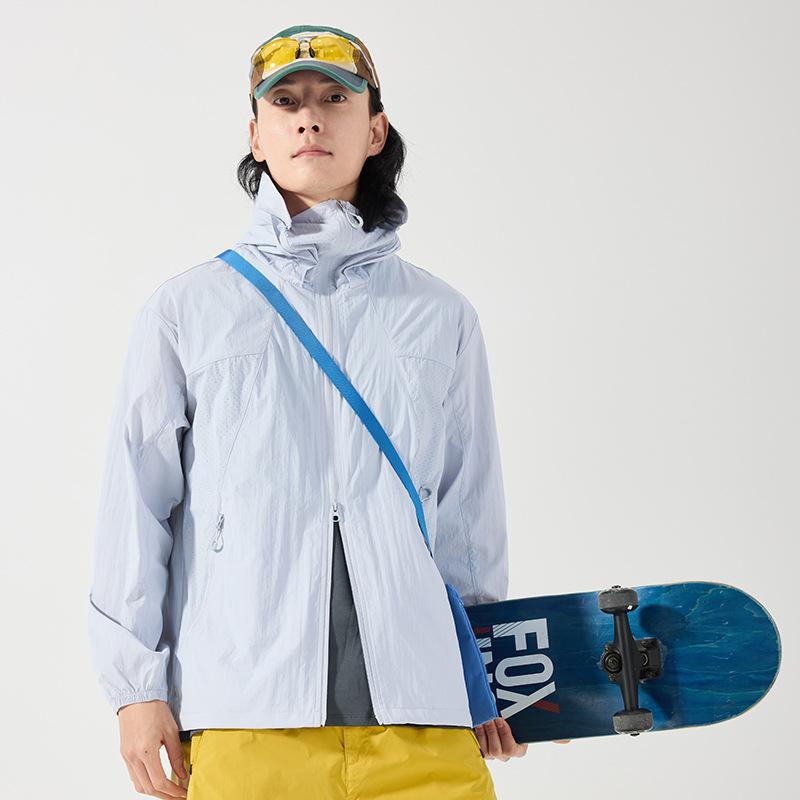 Summer new couple sunscreen clothes women's ultra-thin breathable UV-proof jackets outdoor sunscreen clothes men's