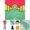 Disfraz de Robin de los Jóvenes Titanes de Anime para Niños Mono de Cosplay de Superhéroe Perfecto**