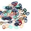 30pcs 9x15mm Acrylic Link Chain Colorful Open Buckle Loose Beads For DIY Jewelry Making Necklace Bracelets Keychain Accessories