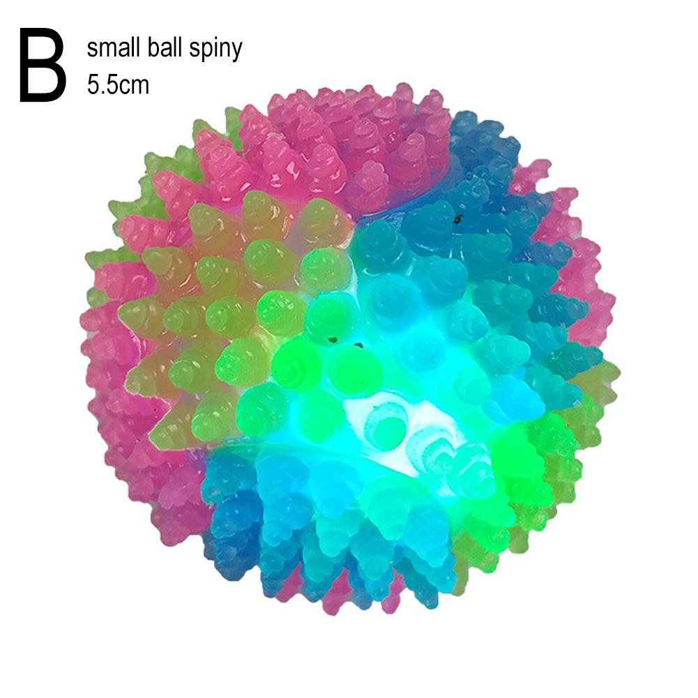 Fun Pet Toys Small Dog Flash Ball Dog Toys Ball TPR Three Color Glowing Elastic Ball Dog Training Throwing The Dog Ball