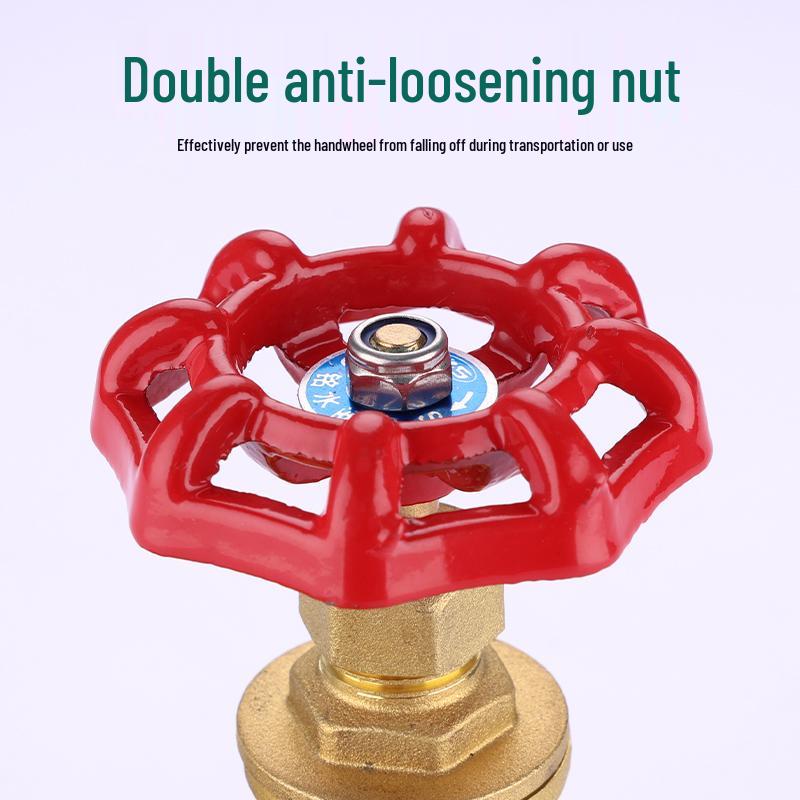 All-Copper 1-Inch Telescopic Gate Valve: Double Internal Thread, Thickened Design for Pre-Meter Use