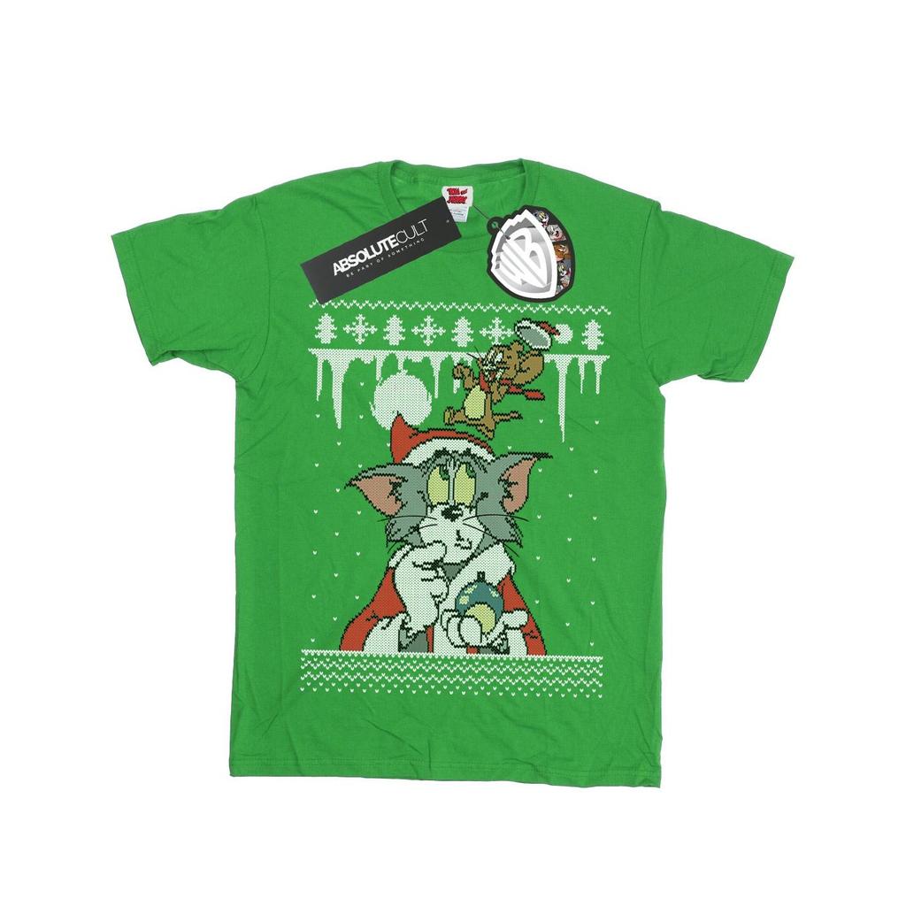 Tom and Jerry Boys Christmas Fair Isle T-Shirt