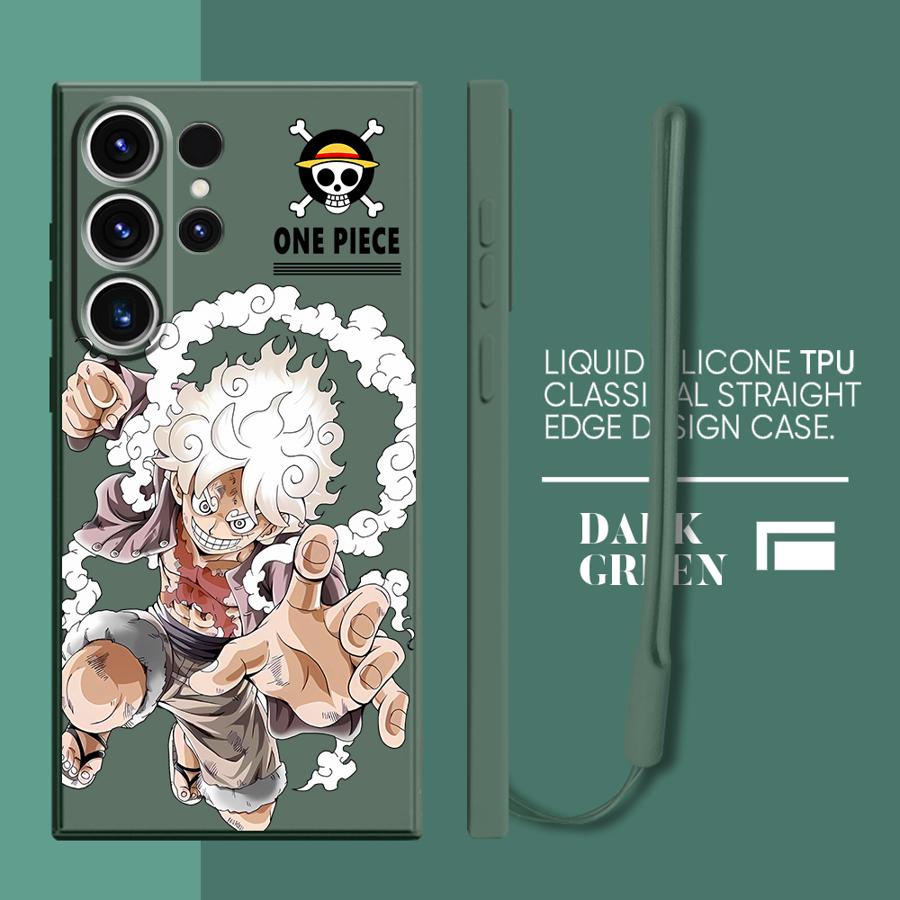 One Piece Cartoon Cute Phone Cover Case for Samsung Galaxy S25 S25Edge S21 Plus S22 S20 FE Note 20 10 Ultra S24 Ultra S23
