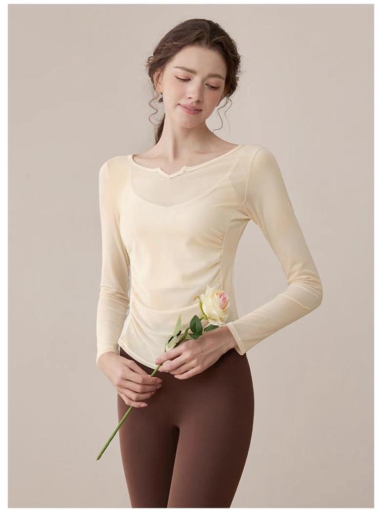2025 Women's Yoga Cardigan & Breathable Mesh Sports Top Set
