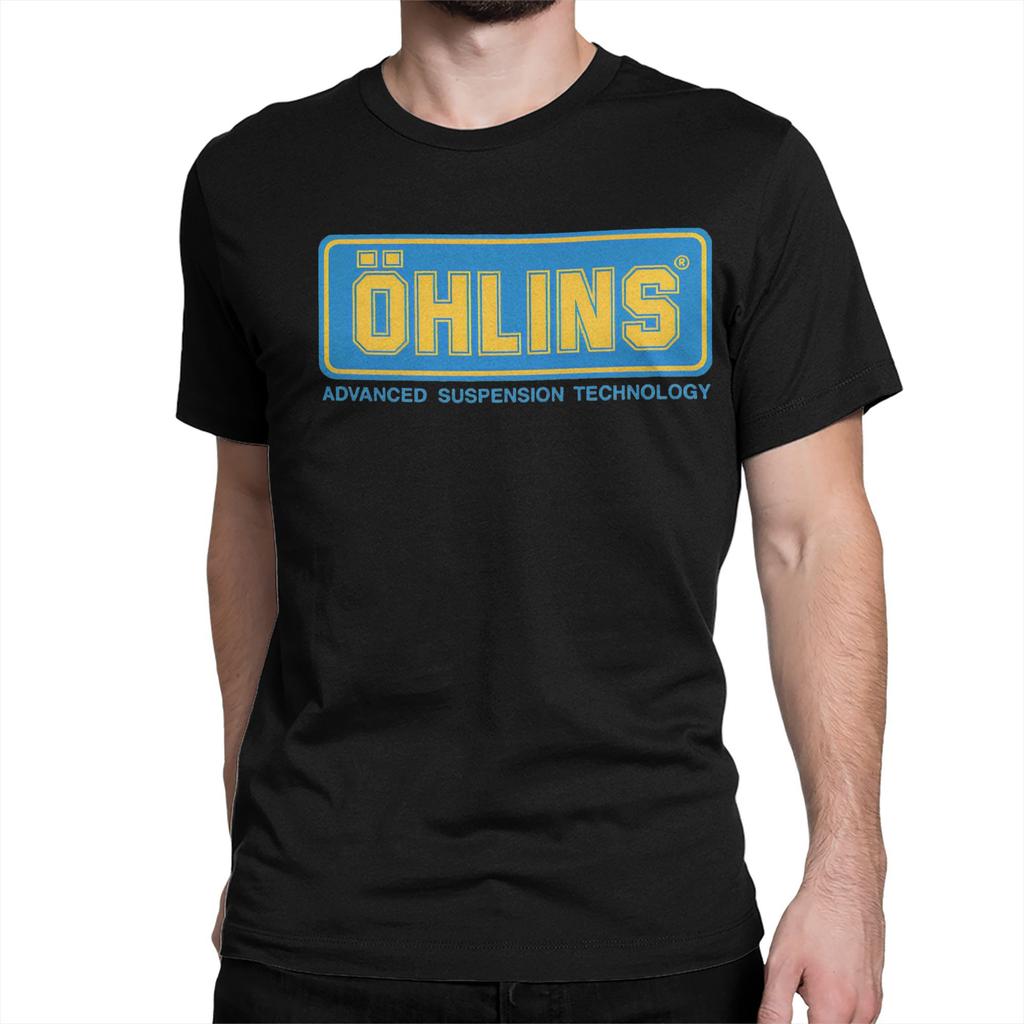 Olins Racing Motorcycle Shock Absorber T-shirt, Men's, Women's, Cotton T-shirt, Short Sleeve T-shirt