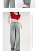 Women’s Tencel Soft Denim High-Waist Loose Jeans – Summer 2024 Retro Wide-Leg Style