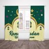 2 Stück - Fasten - Ramadan glückverheißend - Bedruckter Vorhang - Polyestermaterial - geeignet für Schlafzimmer, Wohnzimmer, Arbeitszimmer,