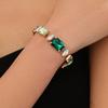 Summer Accessories Simple Crystal Colored Zircon Bracelet European and American Women's Jewelry Geometric Multi-color Bracelet