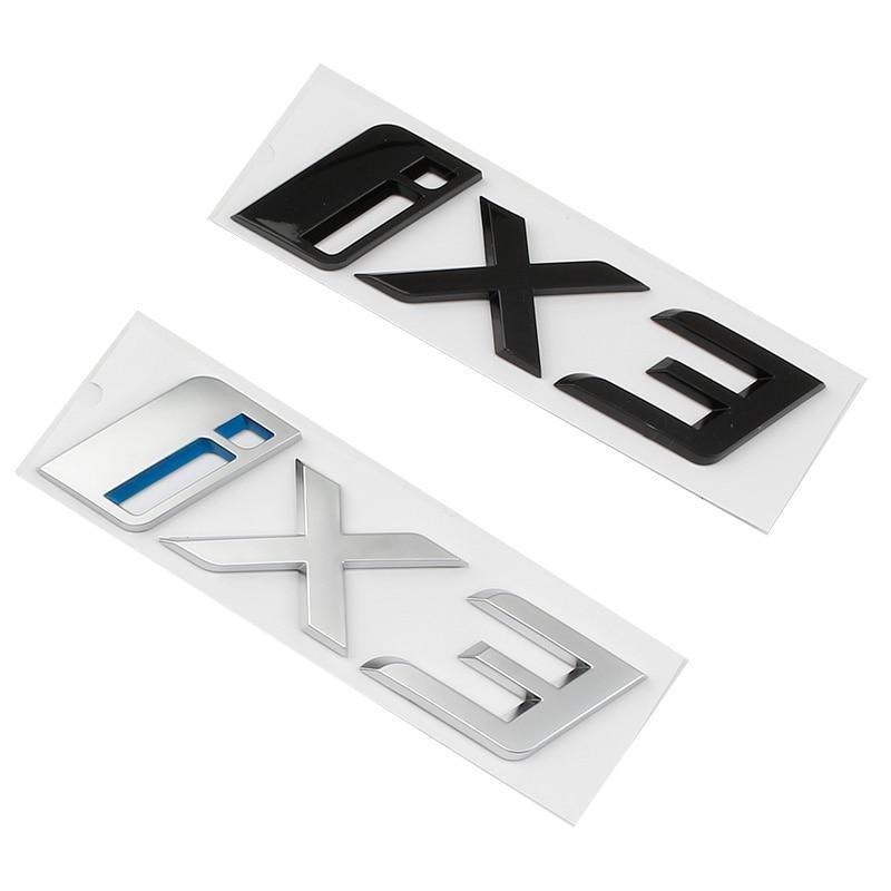 ABS iX3 Logo Car Emblem Decal Rear Trunk Badge Sticker