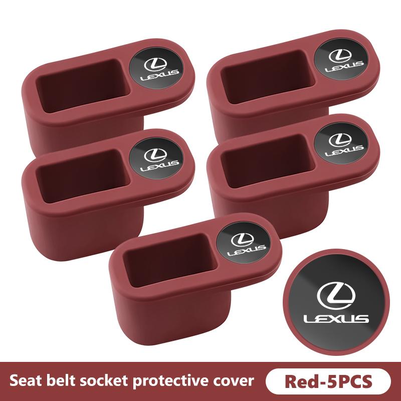 For Lexus TPE Car Seat Belt Socket Protective Cover Interior Accessories RX350 IS250 IS200 GS300 LX570 RC350 UX250h ES350