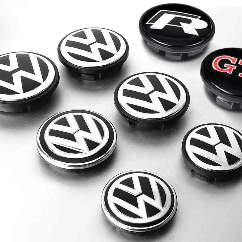 Pro VOLKSWAGEN 4ks 55mm 65mm Středové pokličky kol automobilu Kryty nábojů Pokličky kol Příslušenství Pro Volkswagen VW GTI Golf Jetta Polo Beetle CC