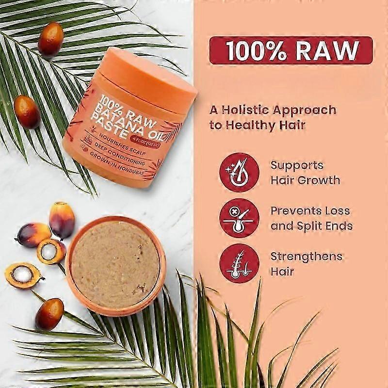 Surowy Olejek Batana na Wzrost Włosów - 100% Czysty, Organiczny Olejek Batana na Wzrost Włosów z Hondurasu dla Gęstych i Mocnych Naturalnych Włosów, 120 ml
