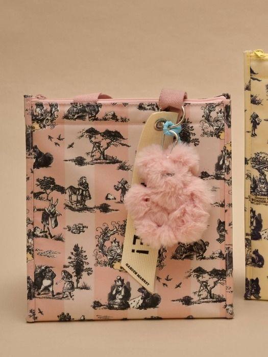 MOSSGARDEN1919 Boku Boku Character Keychain Fluffy Bear (Pink)