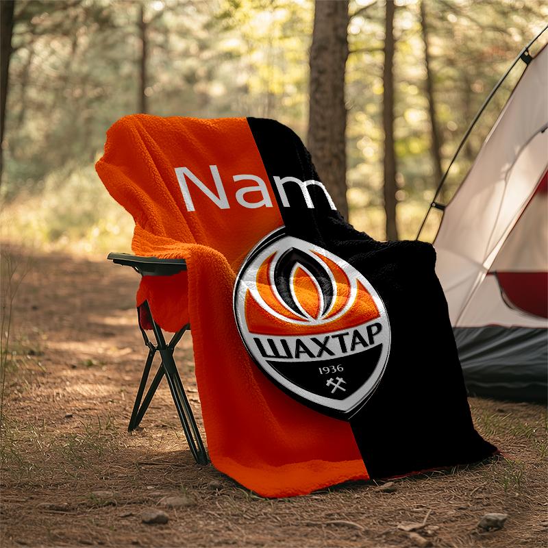 Personalized Custom Name Blanket - FC Shakhtar Donetsk Print Design,Blanket for Sofa,Bed,Travel,Camping - Soft and Warm, Great Gift
