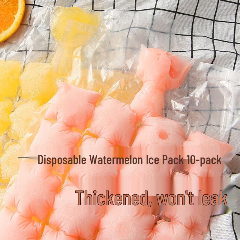 Self-Sealing Disposable Ice Cube Bag - Creative Summer Ice Maker and Watermelon Ice Tray