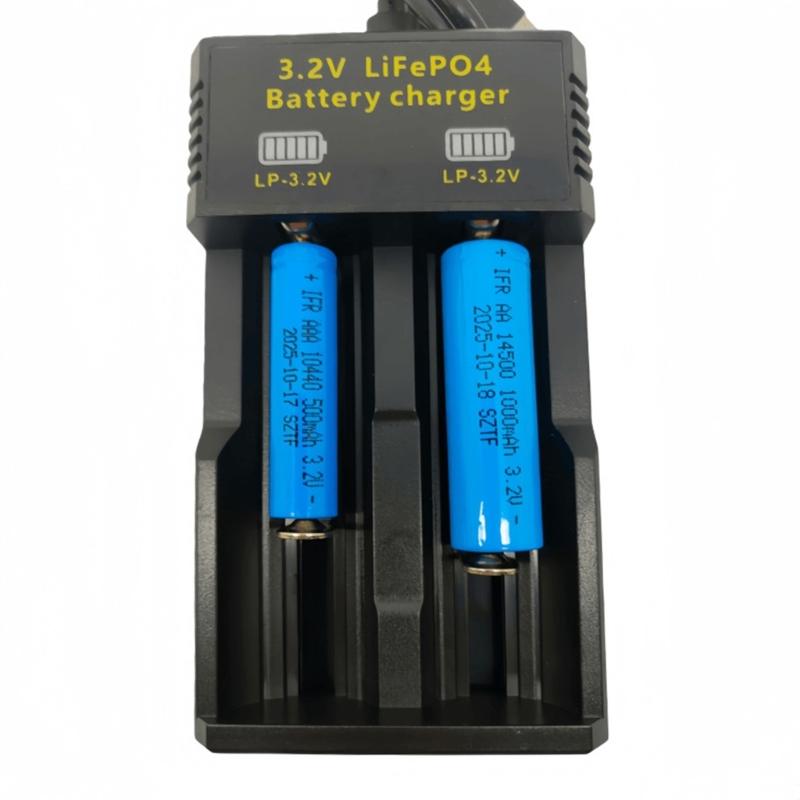Multi Compatible USB Charger For 3.2V LiFePO4 Batteries 10440 14430 14500 18650 26500 Models