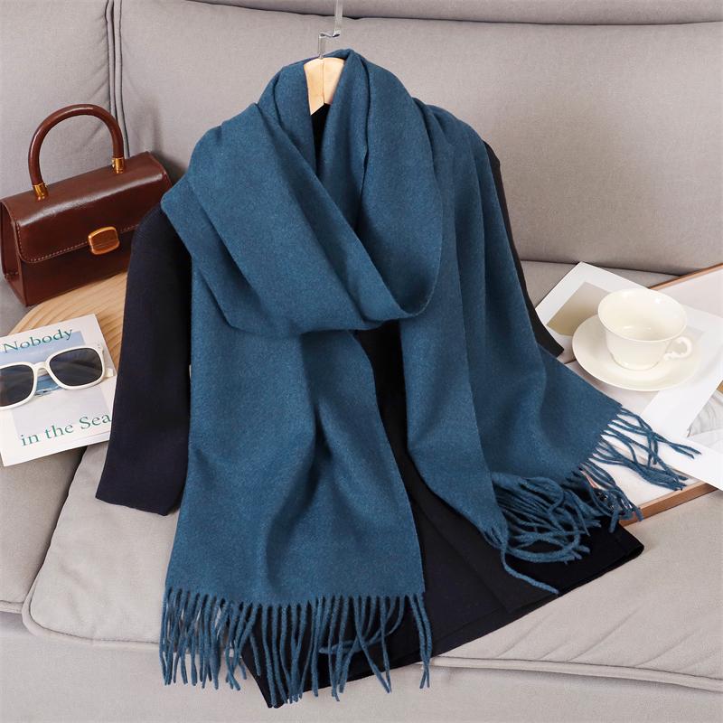 69 Colors Winter Scarf for Women Warm Cashmere Scarves Hijab Solid Lady Long Shawl Wrap Female Pashmina Bandana Poncho Stoles