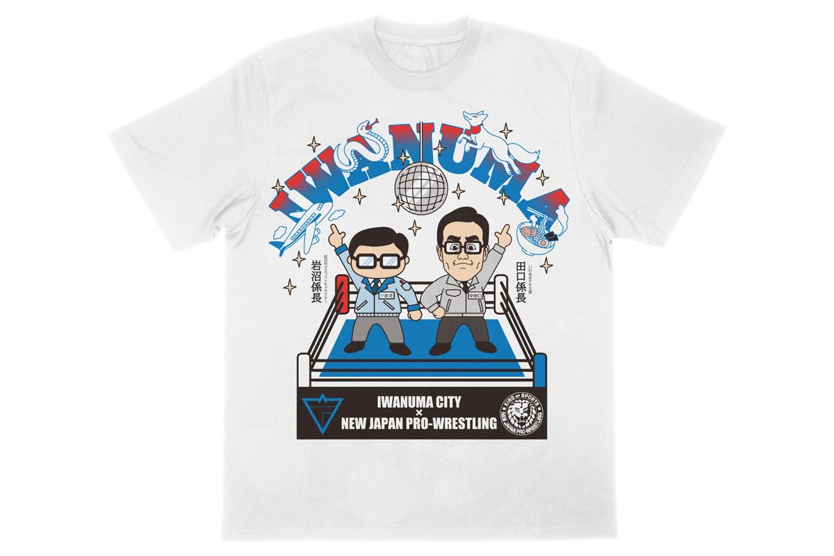 

New Japan Pro-Wrestling Ryusuke Taguchi & Chief Iwanuma Collaboration T-Shirt, Size Small, 6428103512