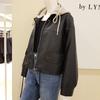 Fell Hood Faux Leather Jacket