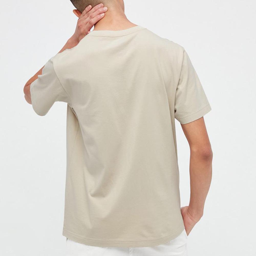 Uniqlo X Steven Harrington Mickey Cartoon Print Short Sleeve T-Shirt Unisex Tops Light-Beige 445593-30