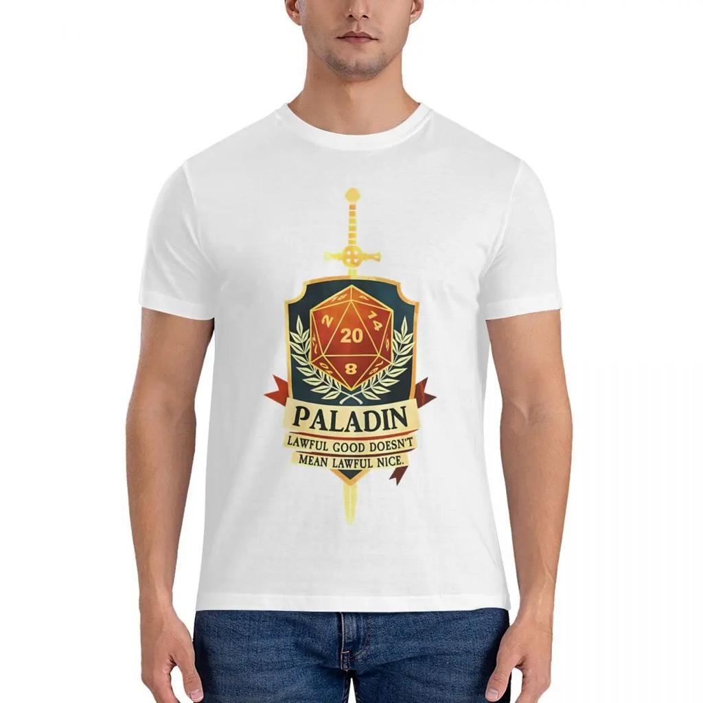 Paladin Lawful Good Doesnt Mean Lawful Nice Men T Shirts DND Vintage Tee Shirt Short Sleeve Crew Neck TShirt