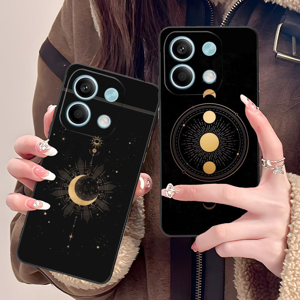 Sun Moon Mobile Cell Phone Case for POCO F7 F6 F5 F4 F3 F2 Pro GT C75 C71 C65 C61 C40 Pro Ultra Colorful Printing Cover Luxury