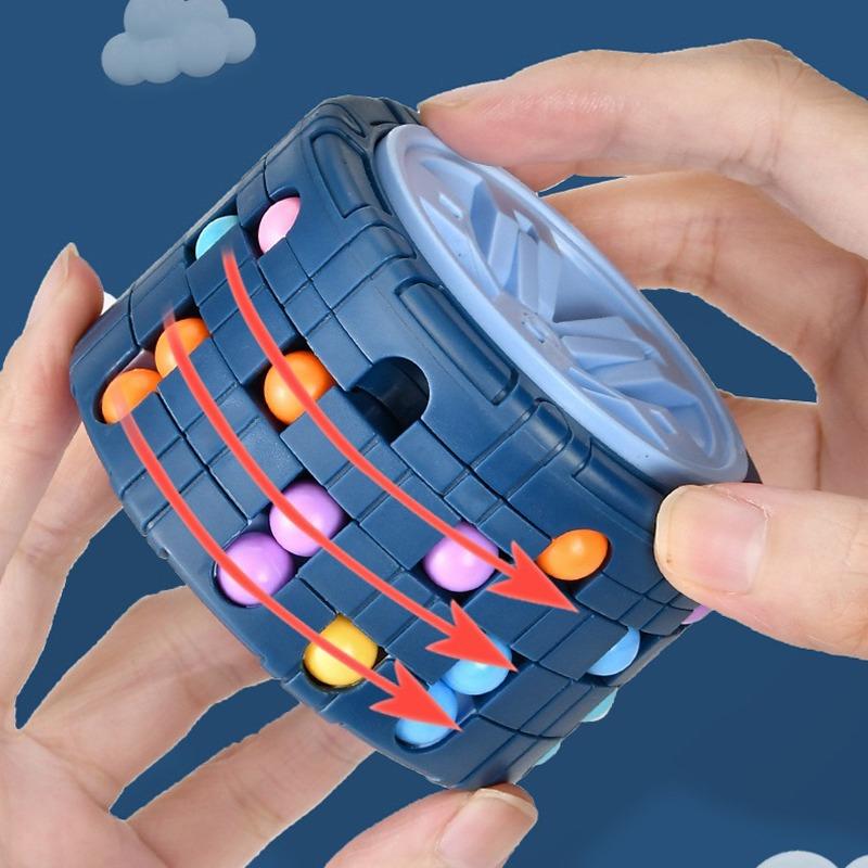 3D Cube Toy Magical Bean Gyro 360° Rotate Slide Puzzle Game Adult Relieve Stress Children Infant Educational Montessori Toy Gift