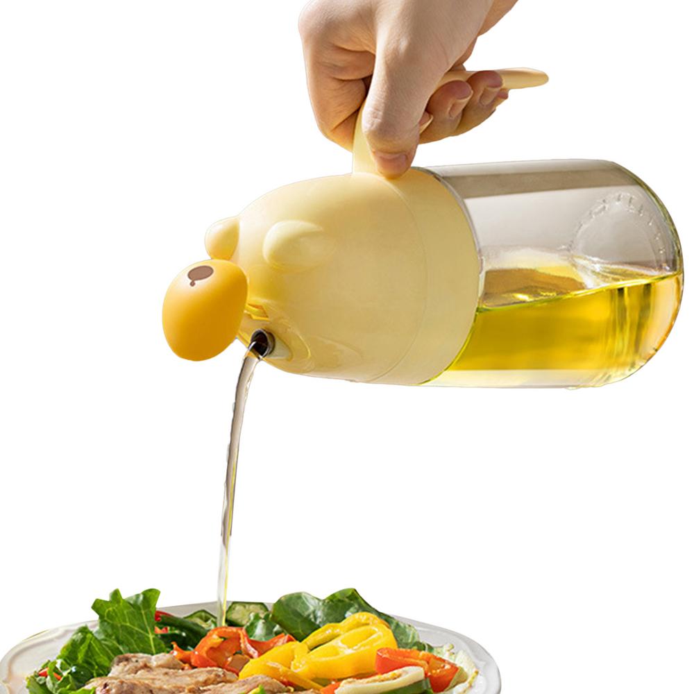 

Диспенсер для масла для кухни 590 мл Бутылка для масла в форме медведя Герметичный многоразовый контейнер для уксуса Кухонные гаджеты для приготовления пищи, жарки жёлтый