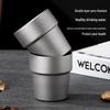 Tasse à café et à thé double paroi en titane anti-brûlure - Portable, idéale pour l'extérieur et le camping avec un design intégré
