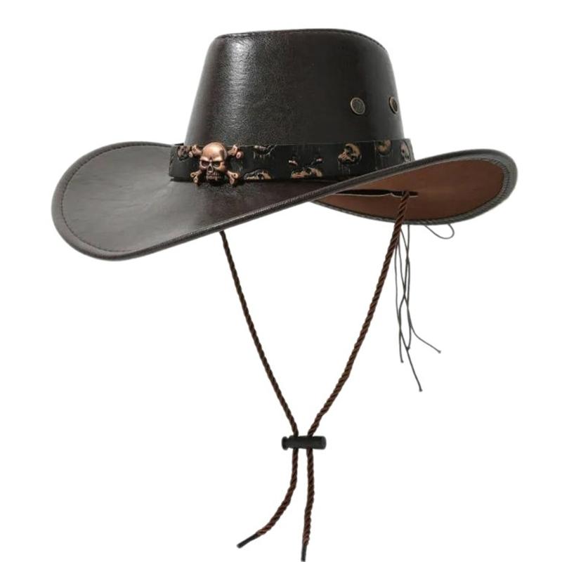 Classical  Cowboy Hat for Travel Wide Brimmed Hat Western Cowboy Hats for Boy Men Adults Cowboy Hats