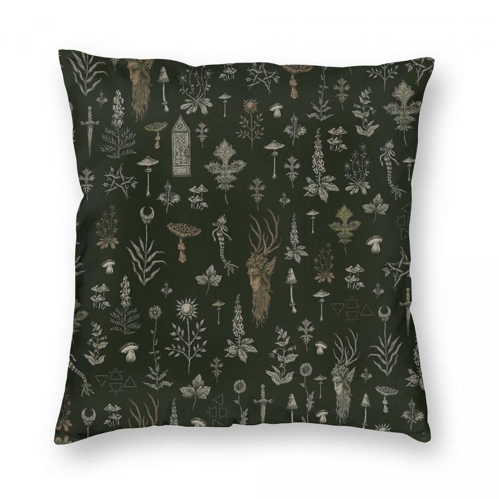 Forest And Field Guardian Square Pillowcase Polyester Linen Velvet Printed Zip Decorative Pillow Case Car Cushion Cover
