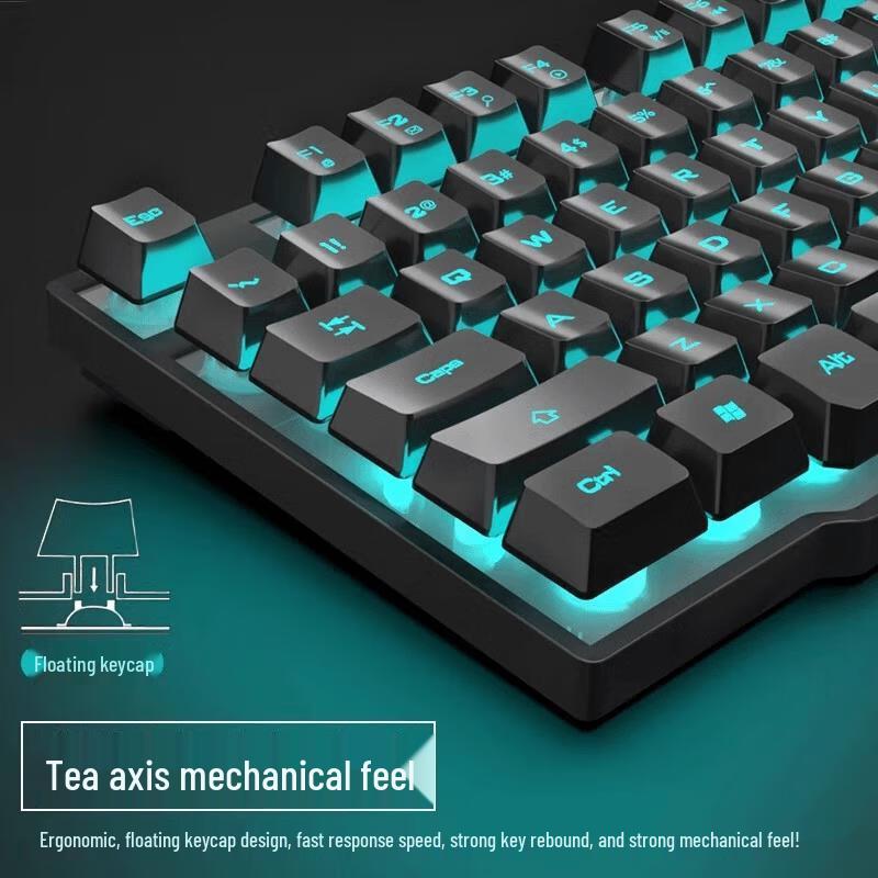 Youshi Wired RGB Mechanical Gaming Keyboard and Mouse Combo
