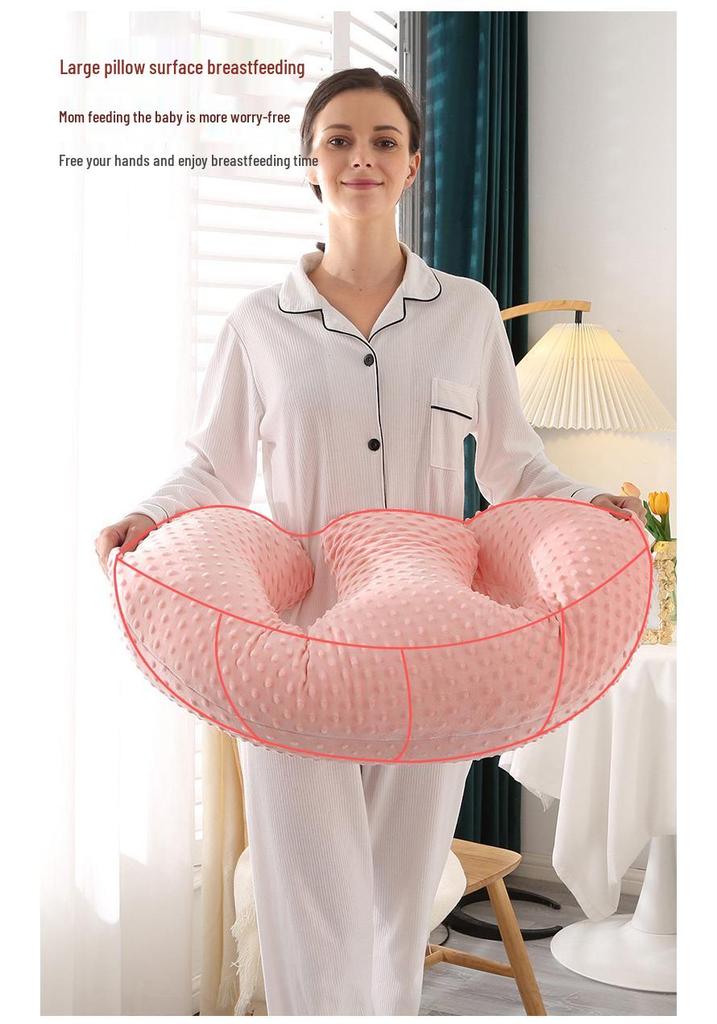 M-Shaped Twin Baby Feeding Pillow – Cradling Support, Anti-Vomiting Design for Lying Down Feeding