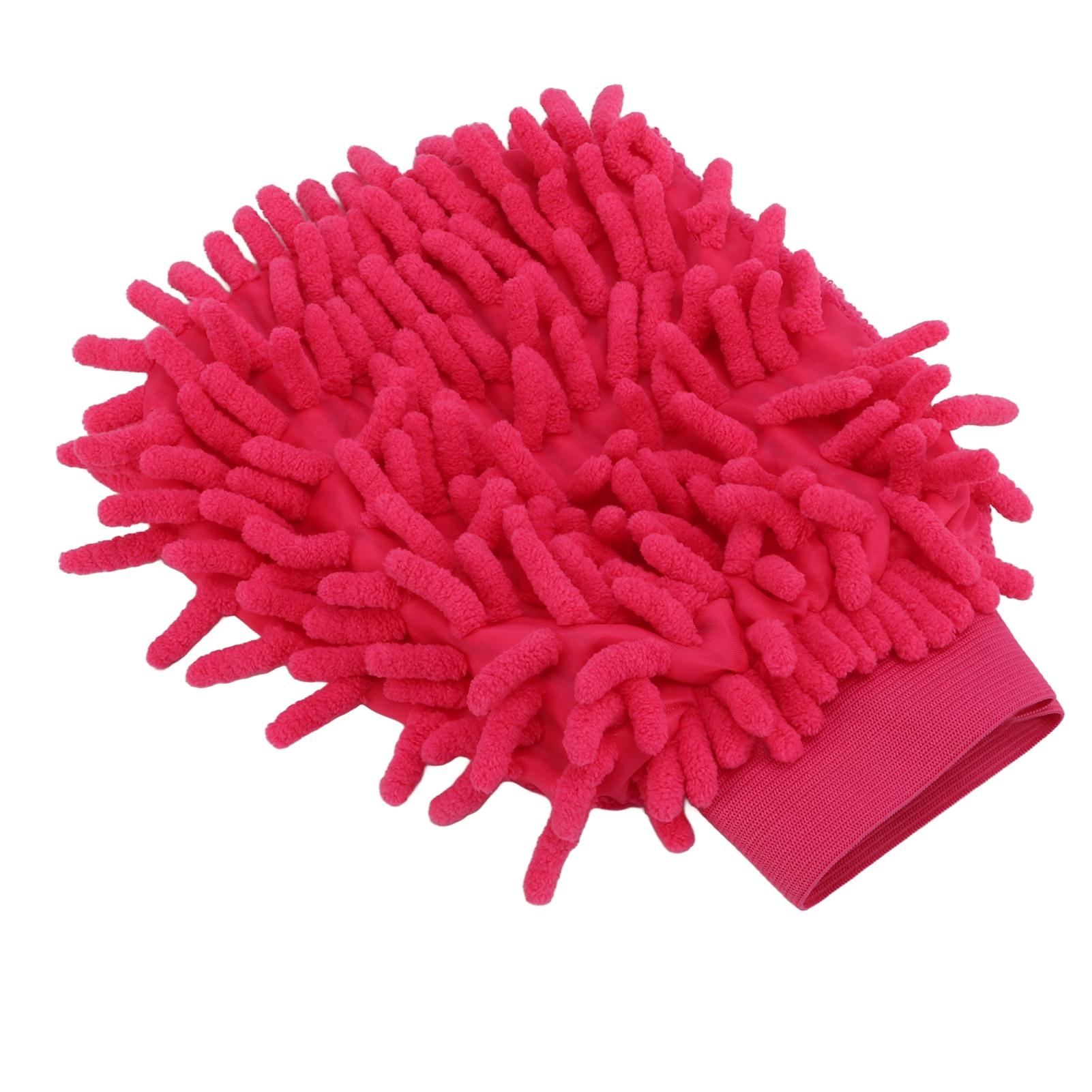 

Рукавица для мытья автомобиля, устойчивая к царапинам, двухсторонняя, розовая, мягкая, для мытья автомобиля