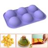 6-hole Silicone Baking Mold, Used for Baking 3D Baking Utensils, Chocolate Hemispherical Cake Mold, Cake Kitchen Tools
