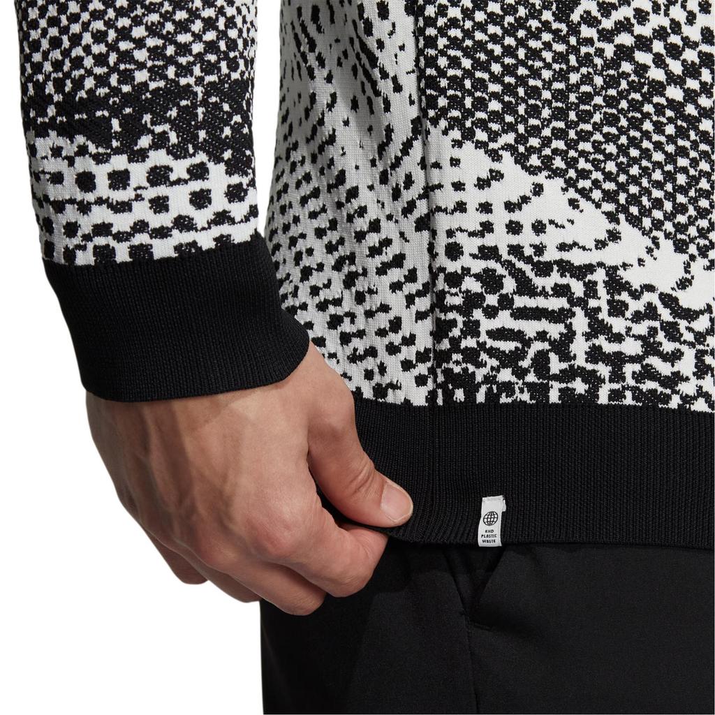adidas Pk Gradacja Pasków Tył Zamek Błyskawiczny Slim Fit Sweter Dzianinowy Męski Top Szary HM7625