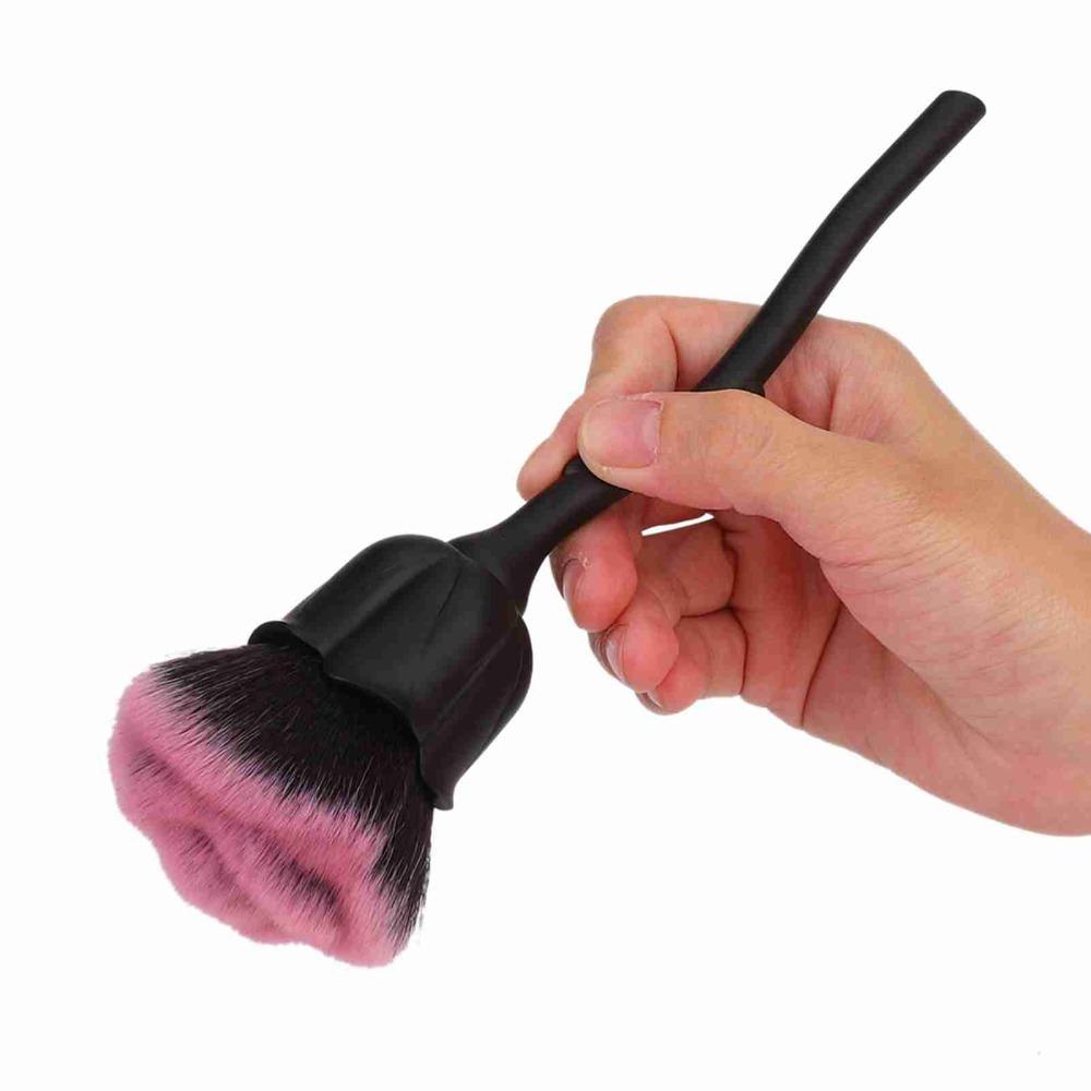 Rose Shape Design Nail Dust Brush Multifunctional Manicure Brush For Beauty Manicure