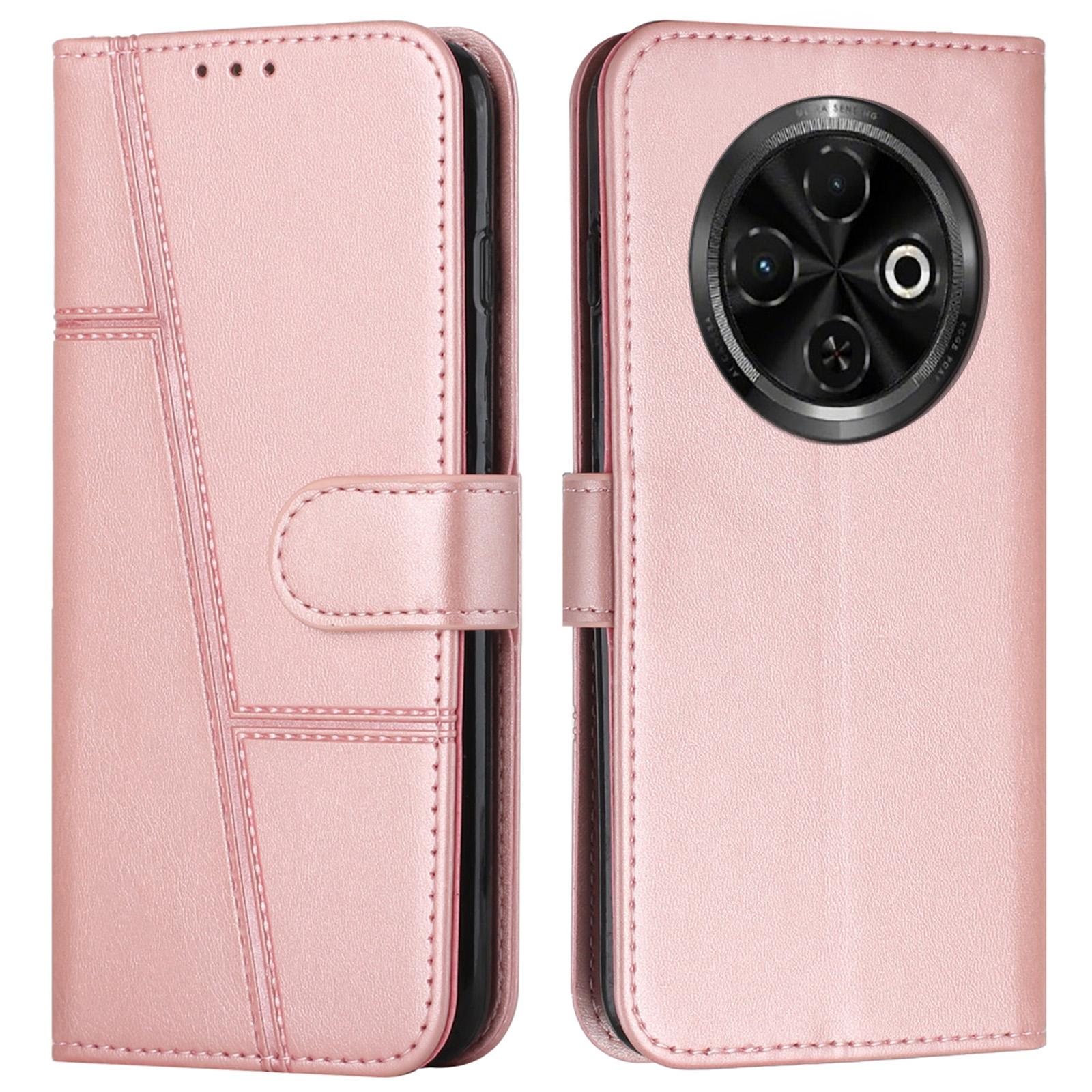 

Для TECNO Spark 30C 4G Чехол Подставка Флип Защитный Кожаный Чехол для Телефона Rose Gold