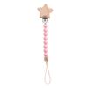Pacifier Clip Babies Nipple Holder Pacifier Chain Dummy Holder Pacifier Clip Beech Wooden Star Pacifiers for babies Newborn Toys